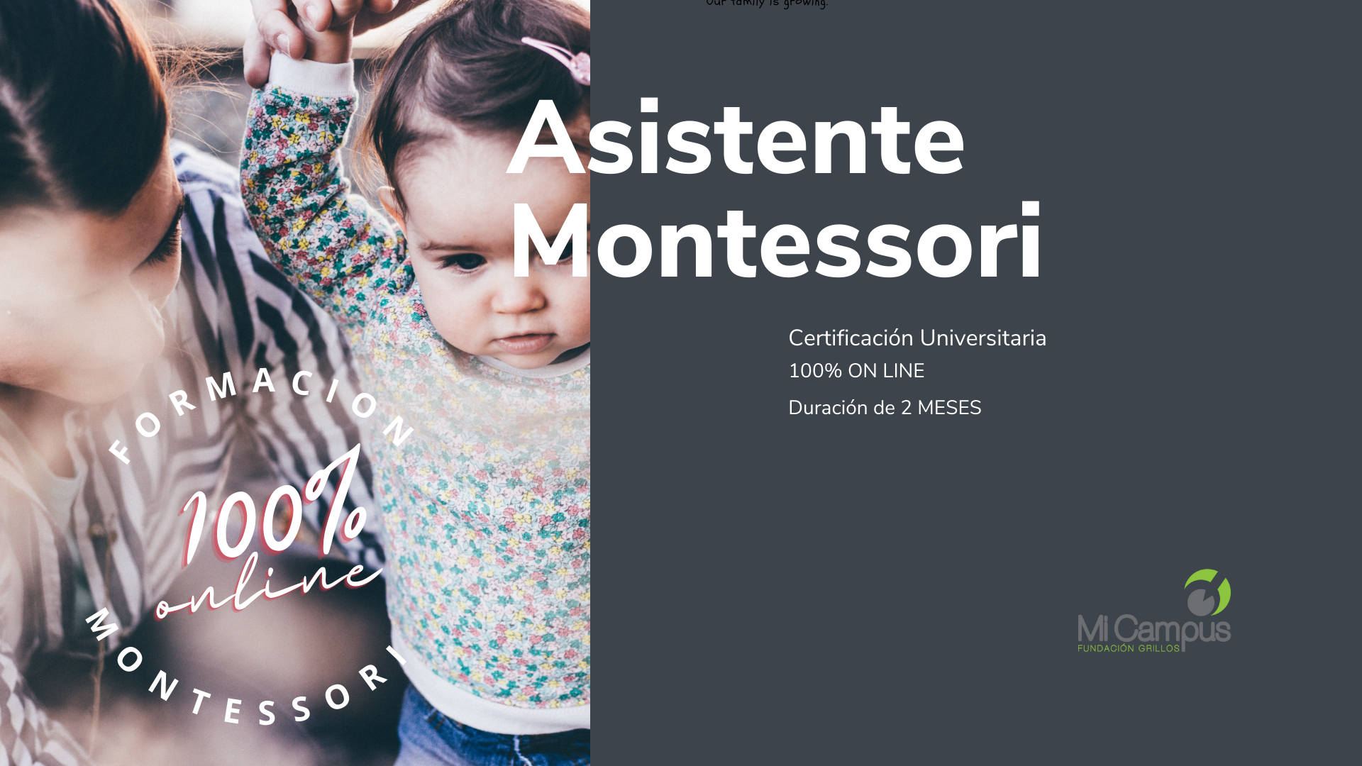 ASISTENTE MONTESSORI 0 a 3 AÑOS